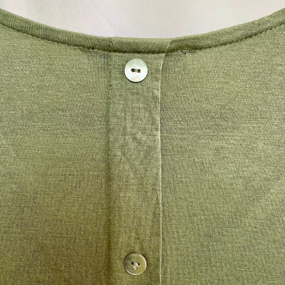 NWT Papermoon Ellie Green Floral Mixed Media Button Back Blouse S - Picture 10 of 14